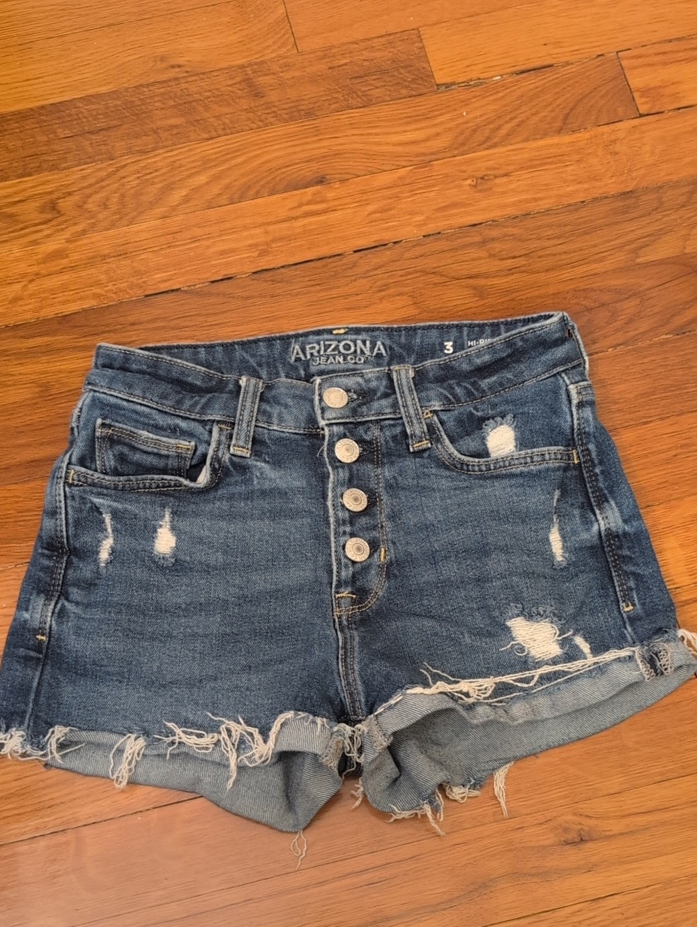 Arizona Jean Company Blue Jean Shorts Size 3 Button Fly